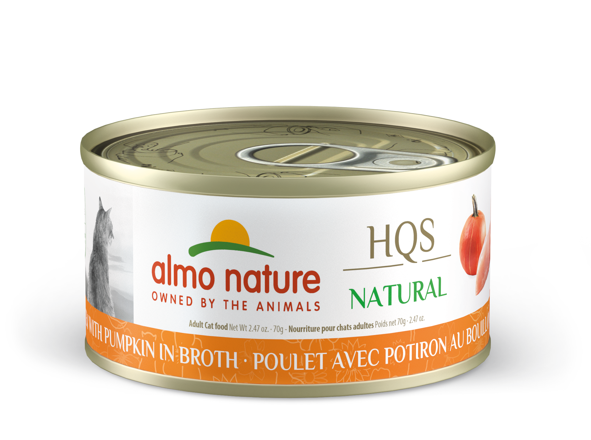 Chicken and top pumpkin cat food