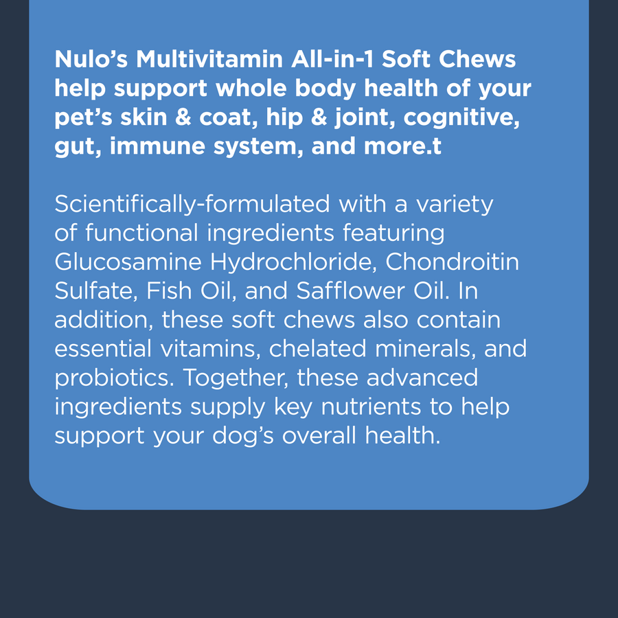 Nulo Multifunctional Advanced All-in-1 Soft Chew Supplements For Dogs