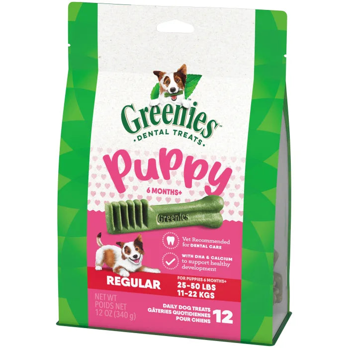 Greenies Dental Treats Puppy Regular Size Dog Treats