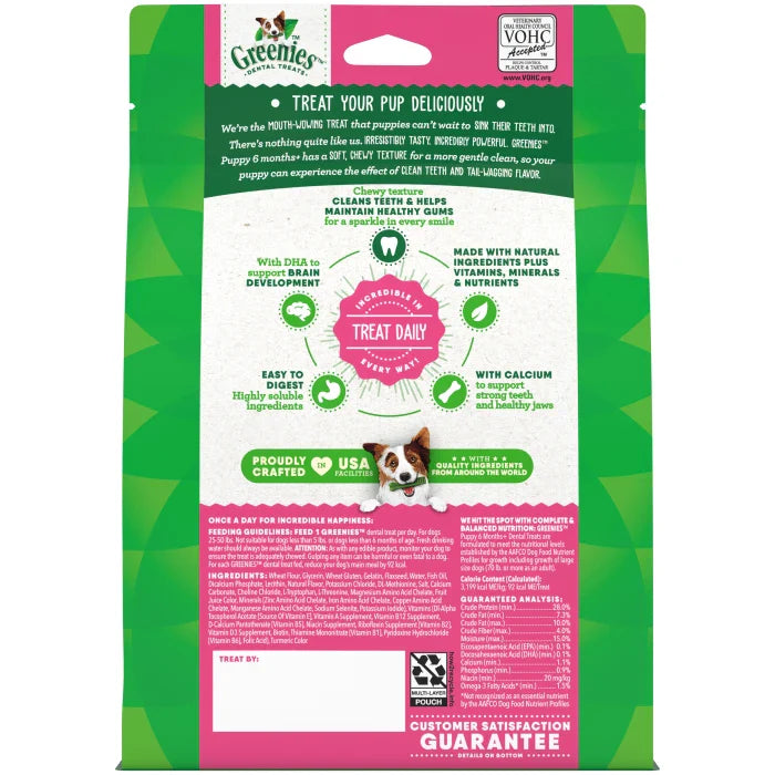 Greenies Dental Treats Puppy Regular Size Dog Treats