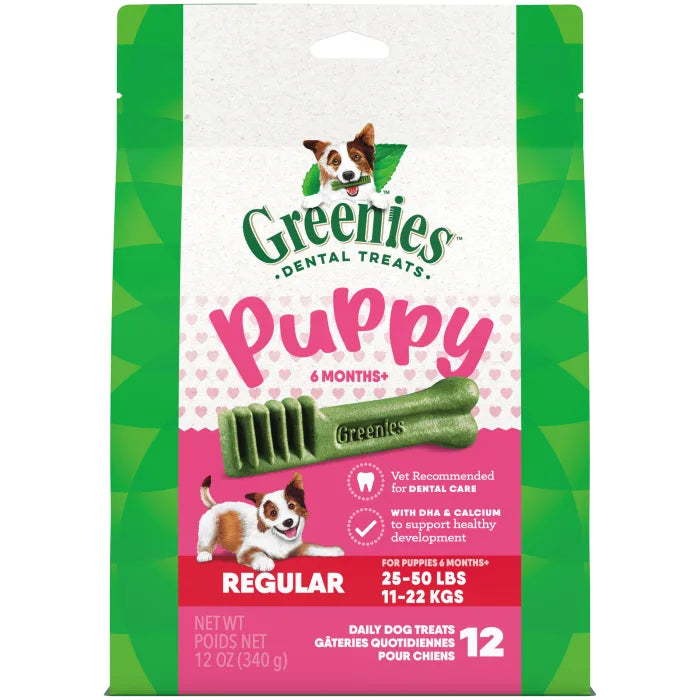 Greenies Dental Treats Puppy Regular Size Dog Treats