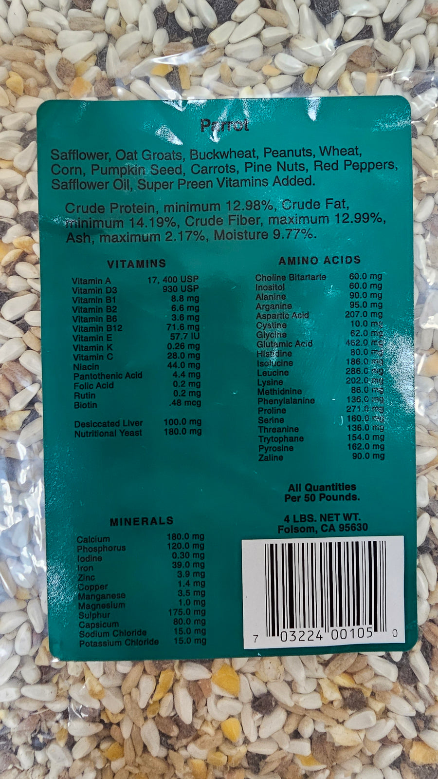 Preferred Exotic Parrot Bird Food