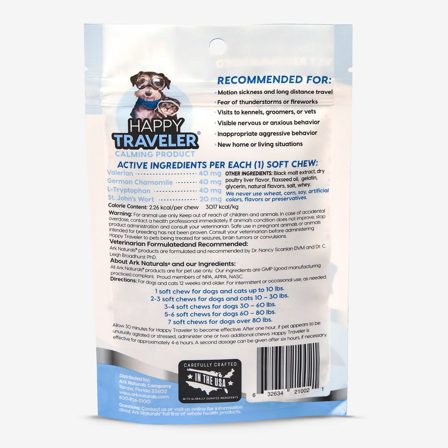 Ark Naturals Happy Traveler Soft Chews for Dogs & Cats