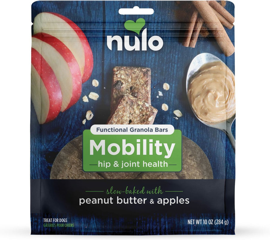 Nulo Functional Hip & Joint Peanut Butter & Apples Granola Bar Dog Treats