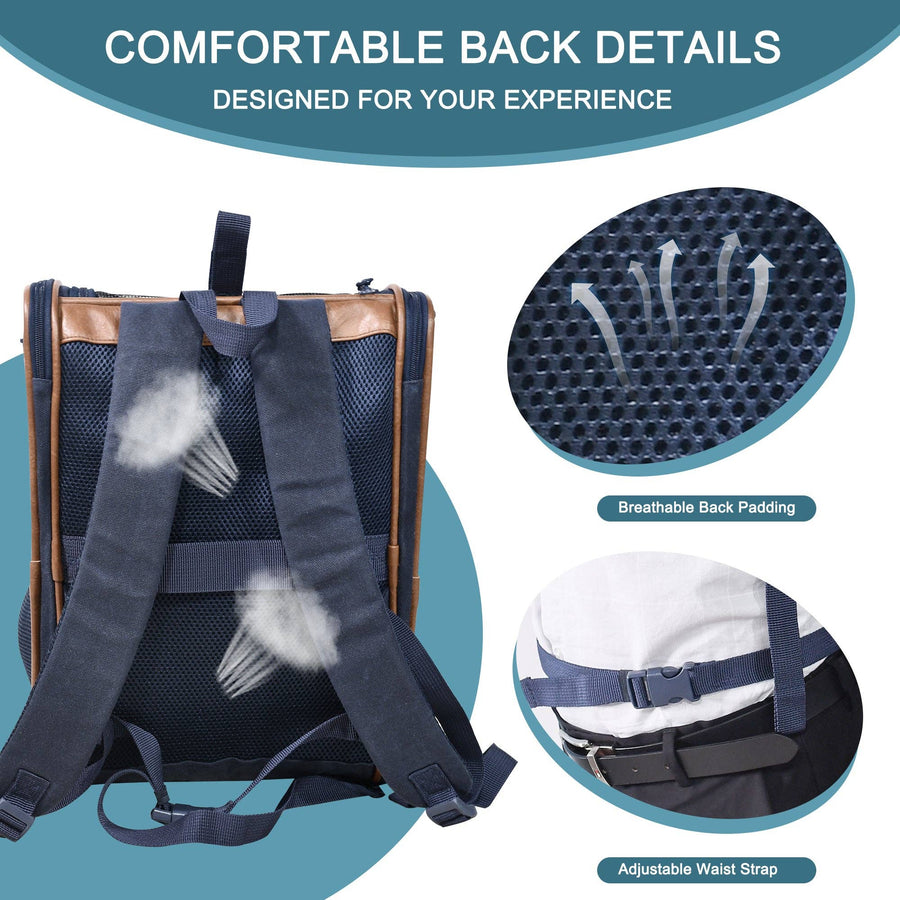 GooPaws Soft Sided Mesh Travel Carrier Backpack for Dogs and Cats