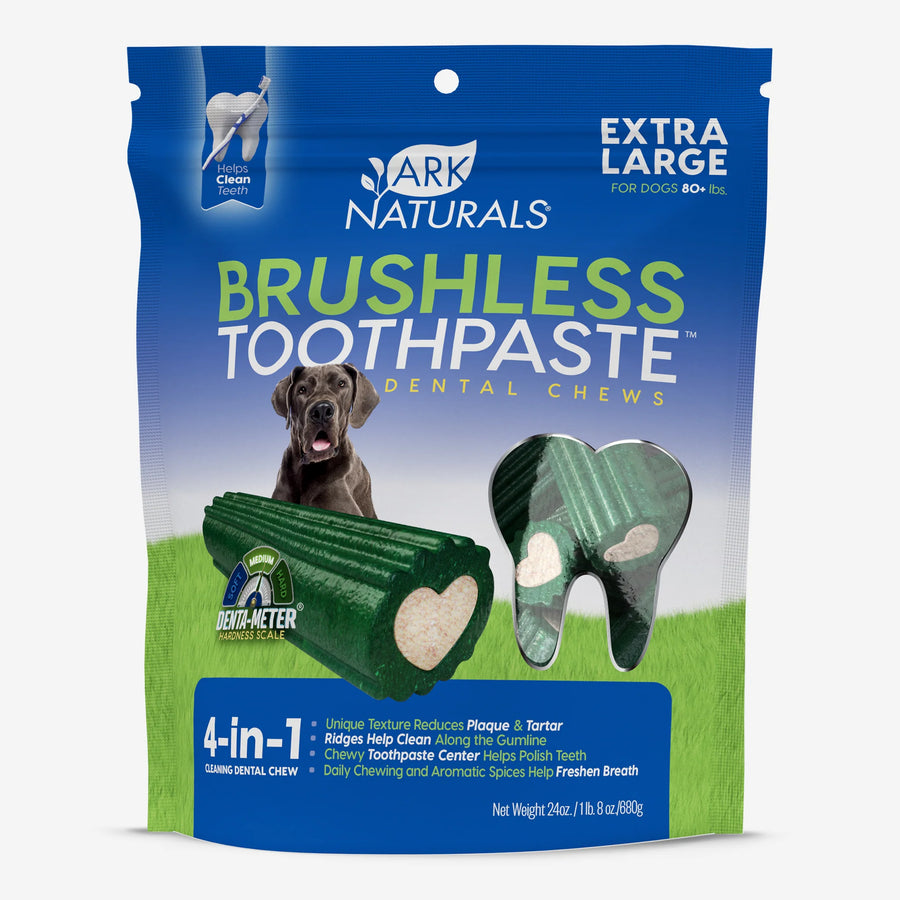 Ark Naturals Brushless Toothpaste Dental Chews for Extra Large Dogs