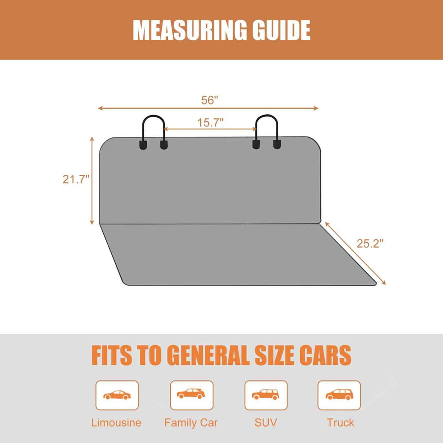 GooPaws Scratchproof Bench Dog Car Seat Cover, Fits Car Truck or SUV