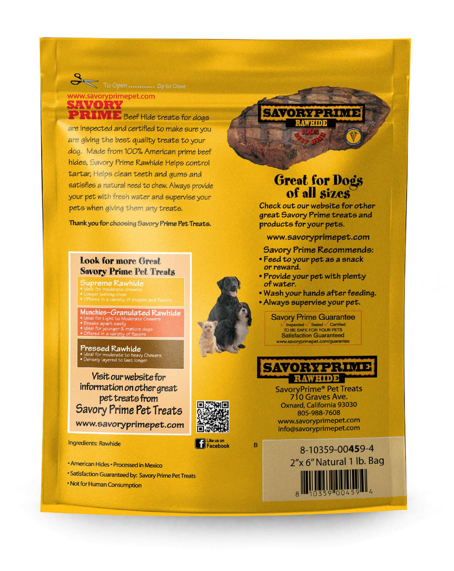 Savory Prime Rawhide Natural Chips Dog Treat