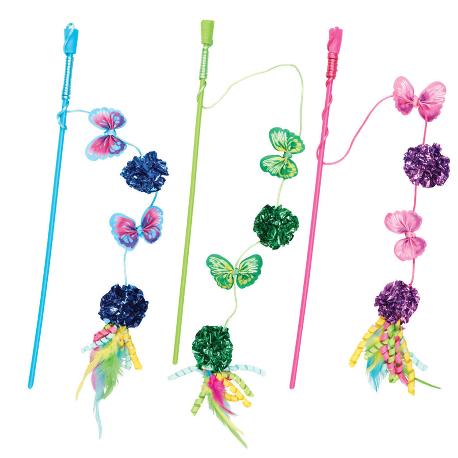 Spot Butterfly & Mylar Wand Cat Toy