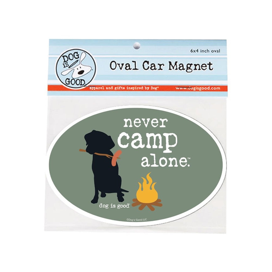 Never Camp Alone Car Magnet