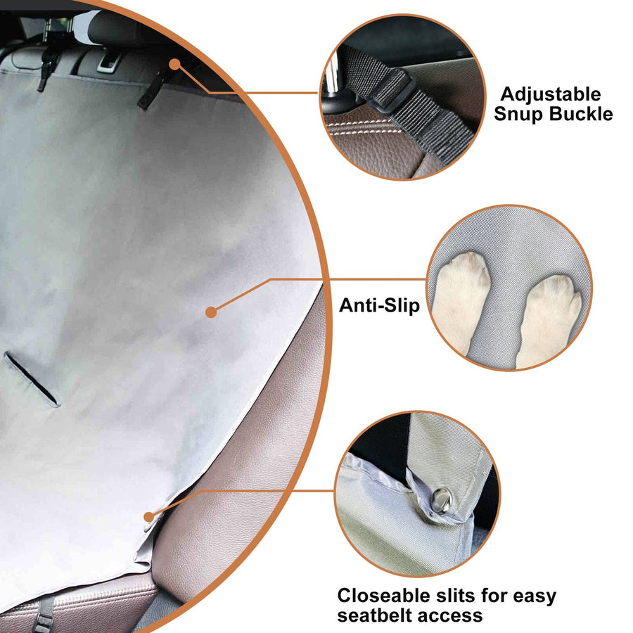 GooPaws Scratchproof Bench Dog Car Seat Cover, Fits Car Truck or SUV