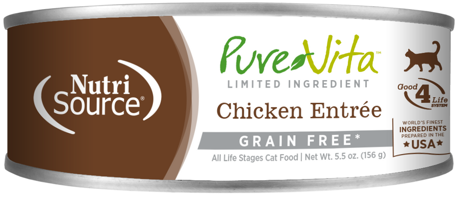 PureVita Grain Free 96% Real Chicken Entree Canned Cat Food