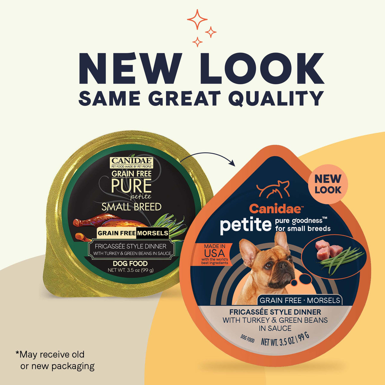 Canidae PURE Grain Free Petite Small Breed Fricassee Style Dinner Morsels with Turkey and Green Beans in Sauce Wet Dog Food