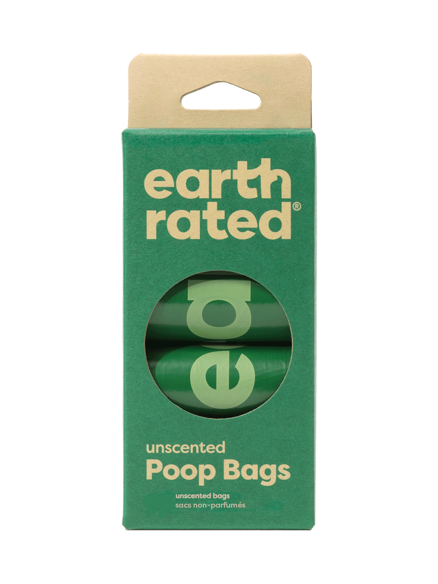 Earth Rated Unscented Dog Waste Bags, 8 Rolls
