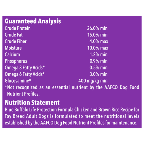Blue Buffalo Life Protection Formula Natural Chicken & Brown Rice Recipe Adult Toy Breed Dry Dog Food