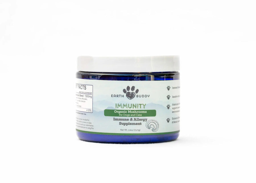 Earth Buddy Immunity Organic Mushroom Powder for Cats & Dogs