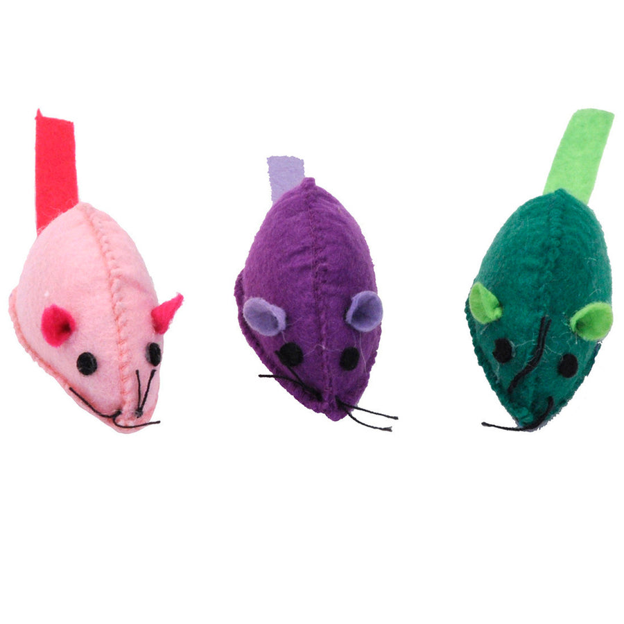 Coastal Turbo Felt Mice Cat Toy