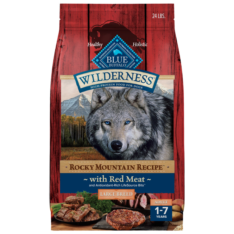 Blue Buffalo Wilderness Rocky Mountain Red Meat High Protein Recipe Large Breed Adult Dry Dog Food