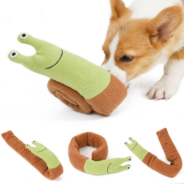 Injoya Snail Rollup Treat Dispensing Snuffle Toy