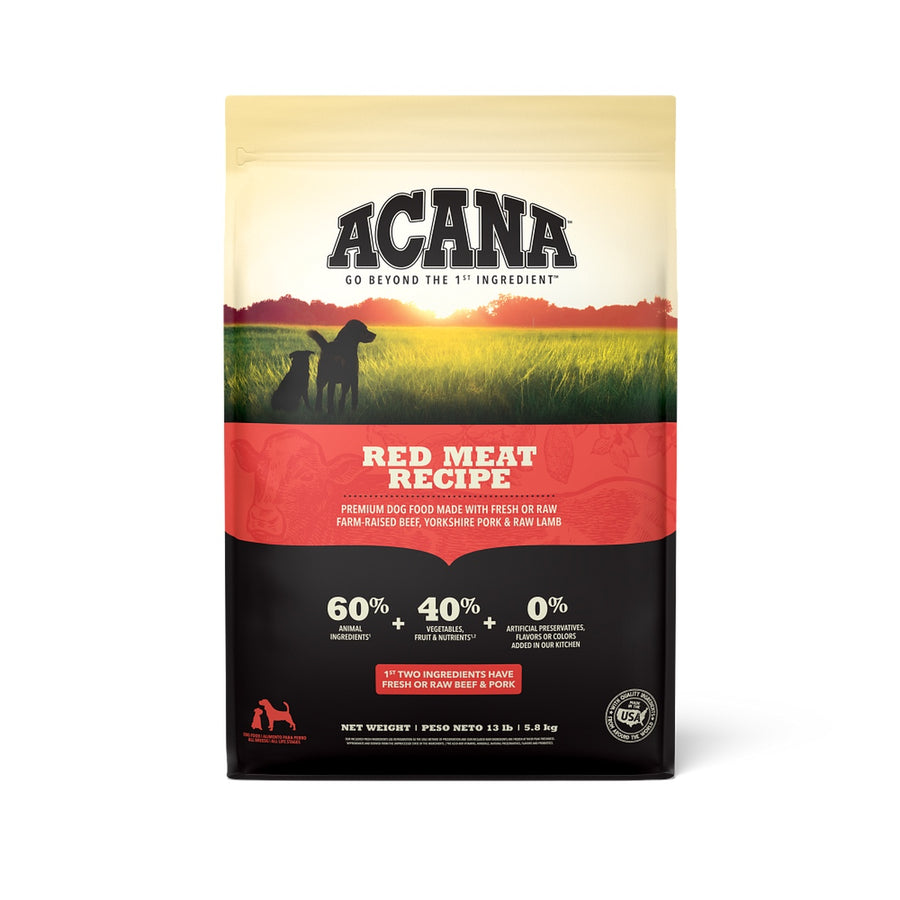 ACANA Red Meat Formula Grain Free Dry Dog Food front of bag.