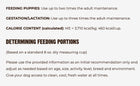 Additional feeding guidelines for RAWZ Meal Free Chicken Recipe Dry Dog Food.