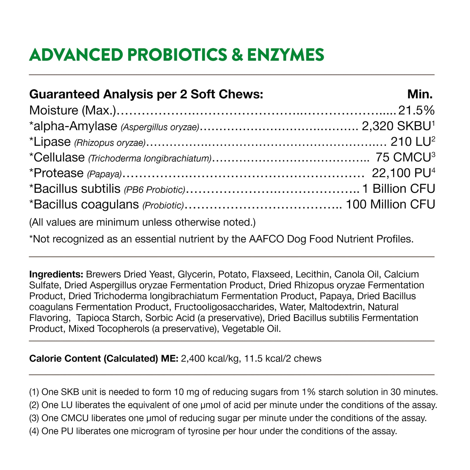 NaturVet Advanced Probiotics and Enzymes Supplement Dog Soft Chews