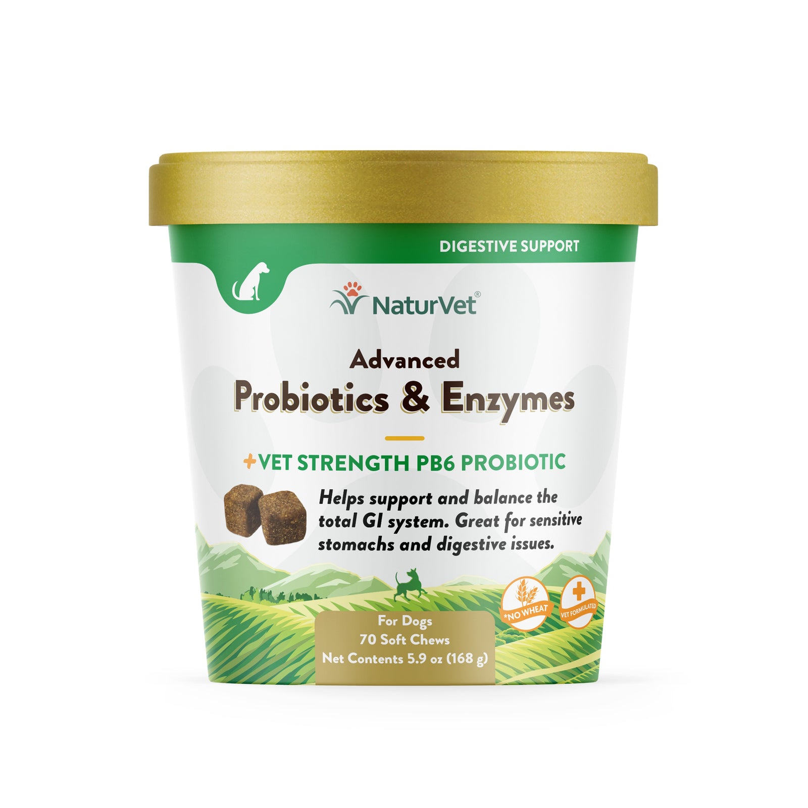 NaturVet Advanced Probiotics and Enzymes Supplement Dog Soft Chews