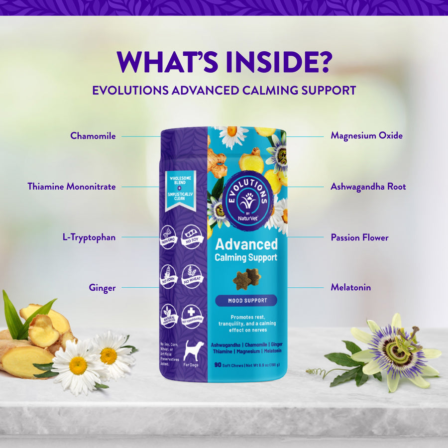 NaturVet Evolutions Advanced Calming Soft Chews for Dogs