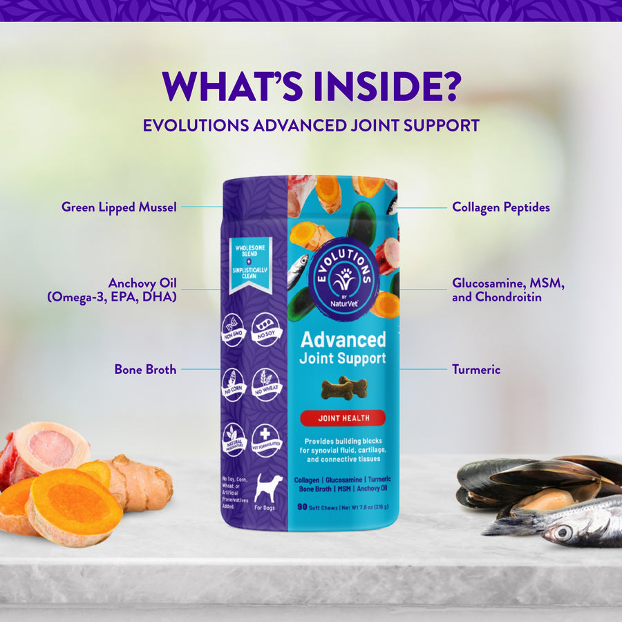NaturVet Evolutions Advanced Joint Support Soft Chews for Dogs