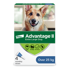 Front box of Advantage II Extra Large Dog