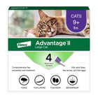Advantage II Flea Spot Treatment for Large Cats, 9lbs+ for Large Cat, kills fleas, eggs, and larvae. Includes 4 monthly doses and is waterproof