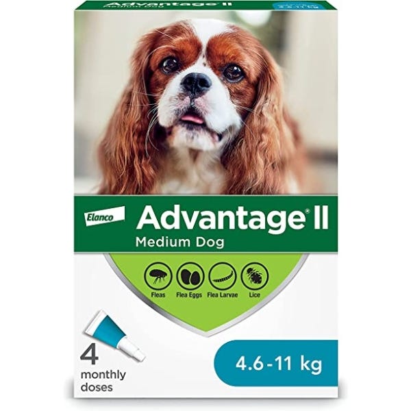Front box of Advantage II Medium Dog