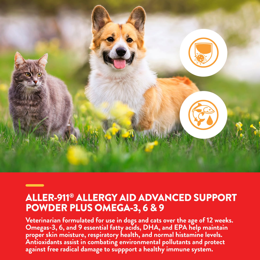 NaturVet Aller 911 Allergy Aid Formula Powder with Antioxidants