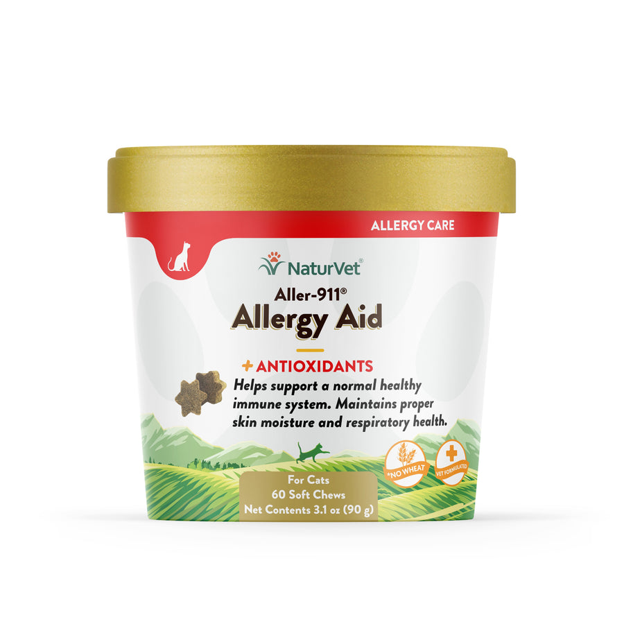 NaturVet Allergy Aid and Antioxidant For Cats 60-ct