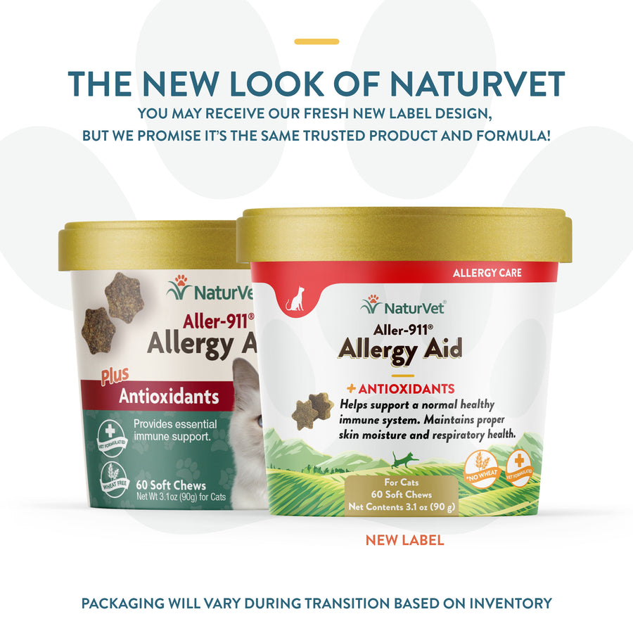 NaturVet Allergy Aid and Antioxidant For Cats 60-ct