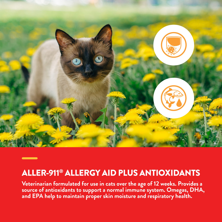 NaturVet Allergy Aid and Antioxidant For Cats 60-ct