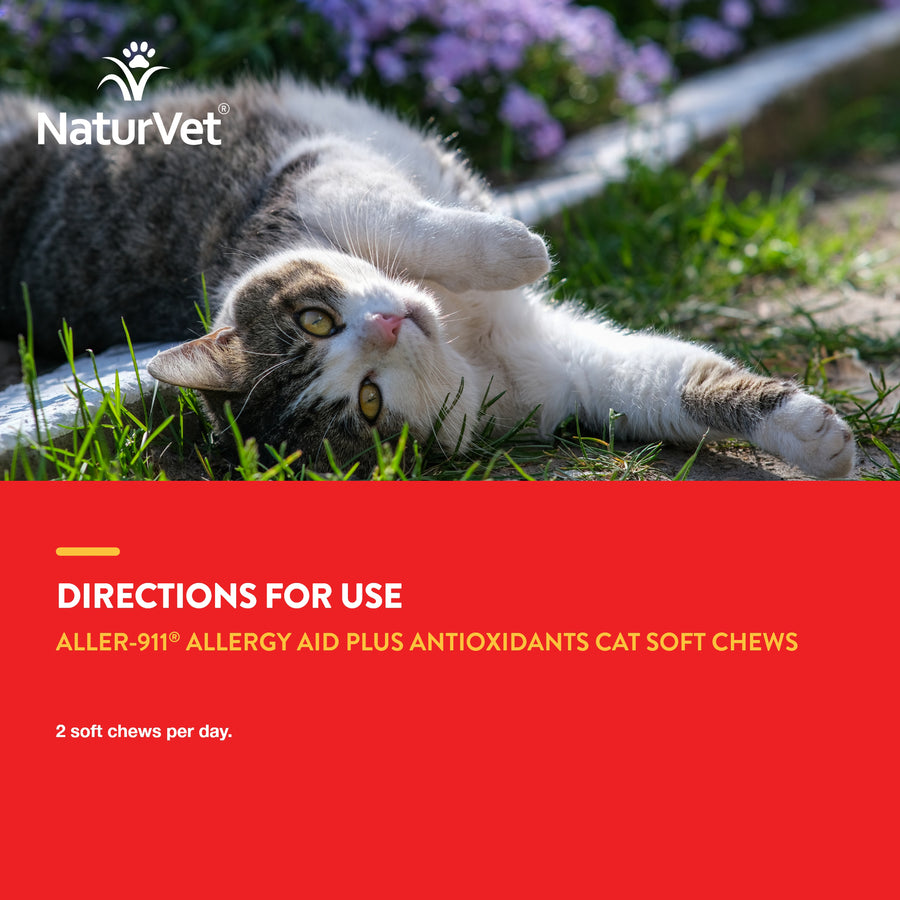 NaturVet Allergy Aid and Antioxidant For Cats 60-ct