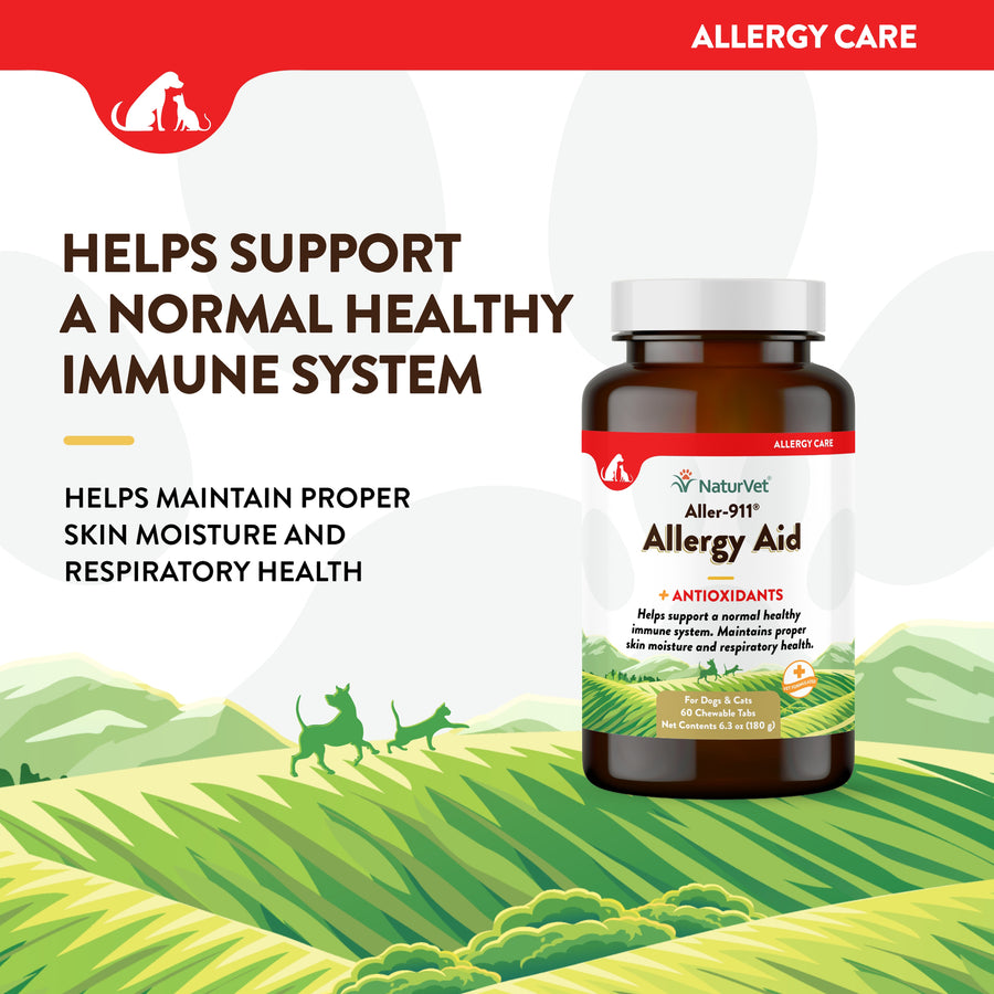 NaturVet Aller 911 Allergy Aid Skin & Coat Dog & Cat Tablets