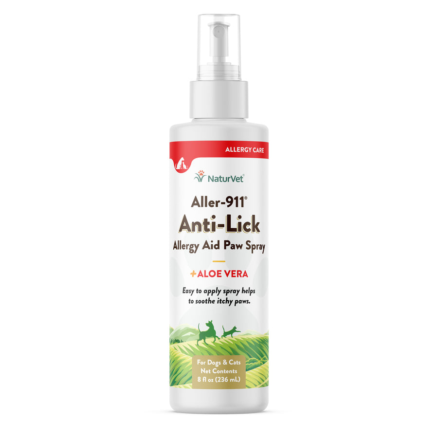 NaturVet Aller911 Antilick Paw Spray for Dogs and Cats