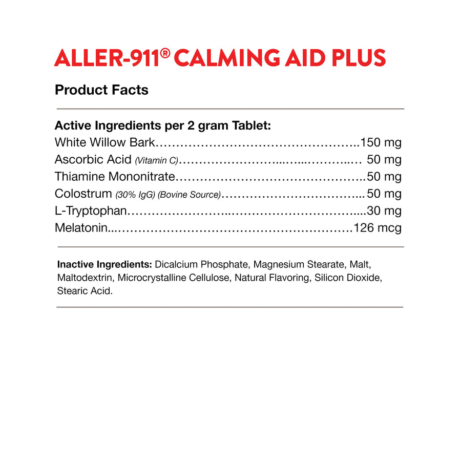 NaturVet Aller911 Calming Aid Plus Allergy Aid Chewable Tabs for Dogs