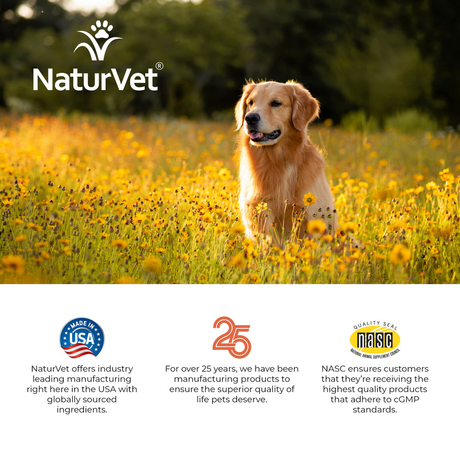 NaturVet Aller911 Calming Aid Plus Allergy Aid Chewable Tabs for Dogs