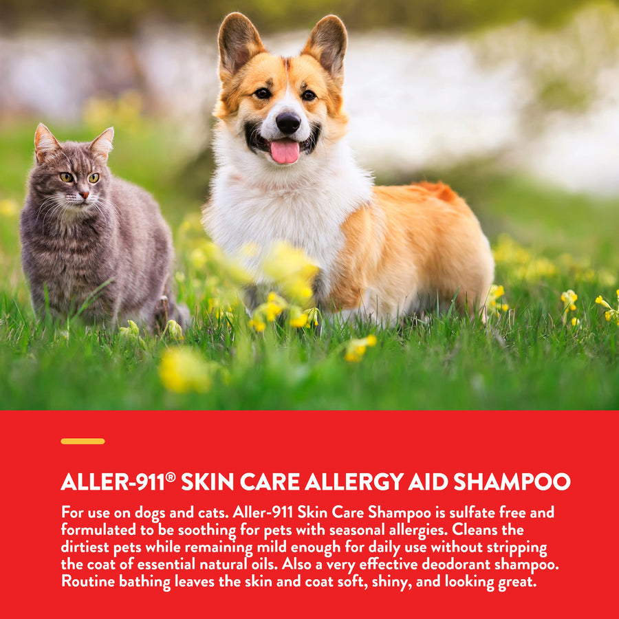 NaturVet Aller911 Skin Care Allergy Aid Shampoo for Dogs and Cats