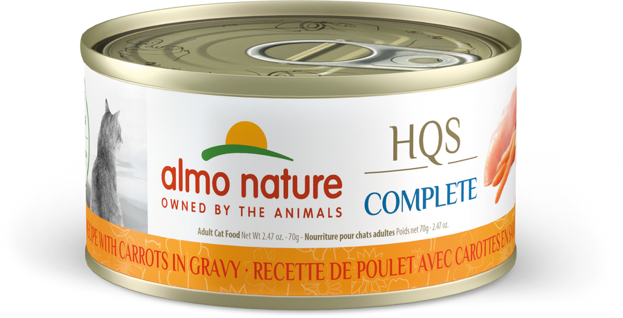 Almo Nature Complete Chicken & Carrots Canned Cat Food 2.47oz, Front Can