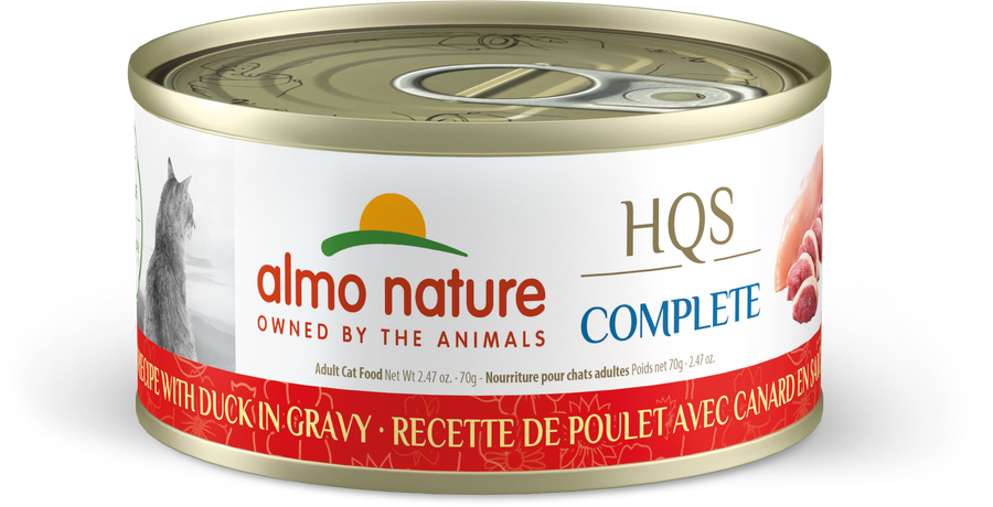 Almo Nature Complete Chicken & Duck Canned Cat Food 2.47oz, Front Can