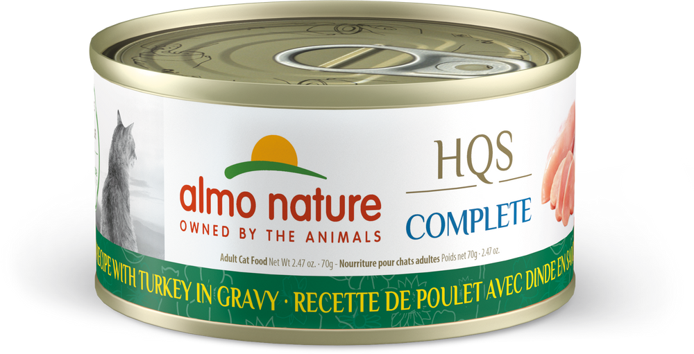 Almo Nature Complete Chicken & Turkey Canned Cat Food 2.47oz, Front Can