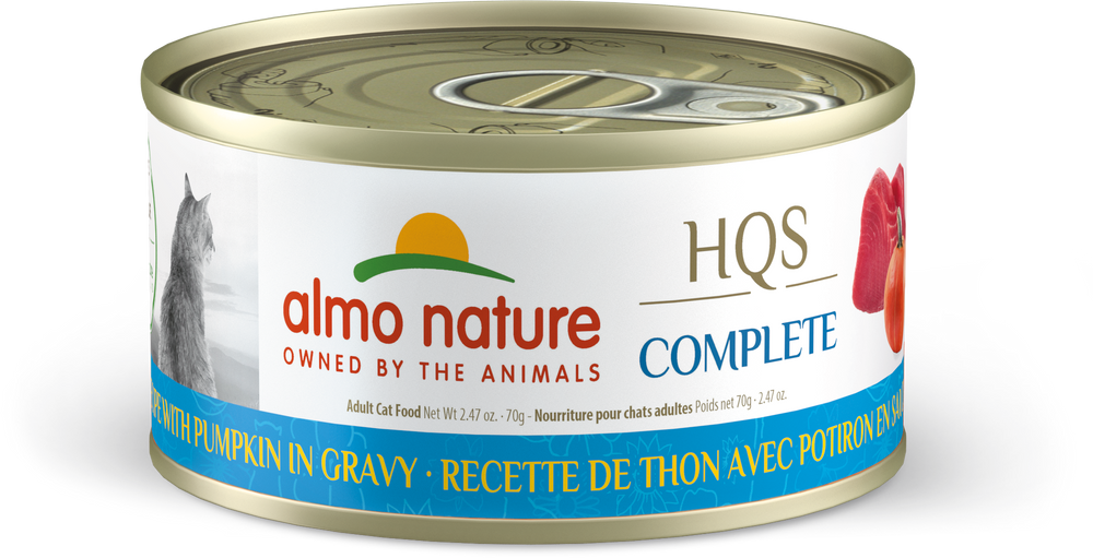 Almo Nature Complete Tuna & Pumpkin Canned Cat Food 2.47oz, Front Can