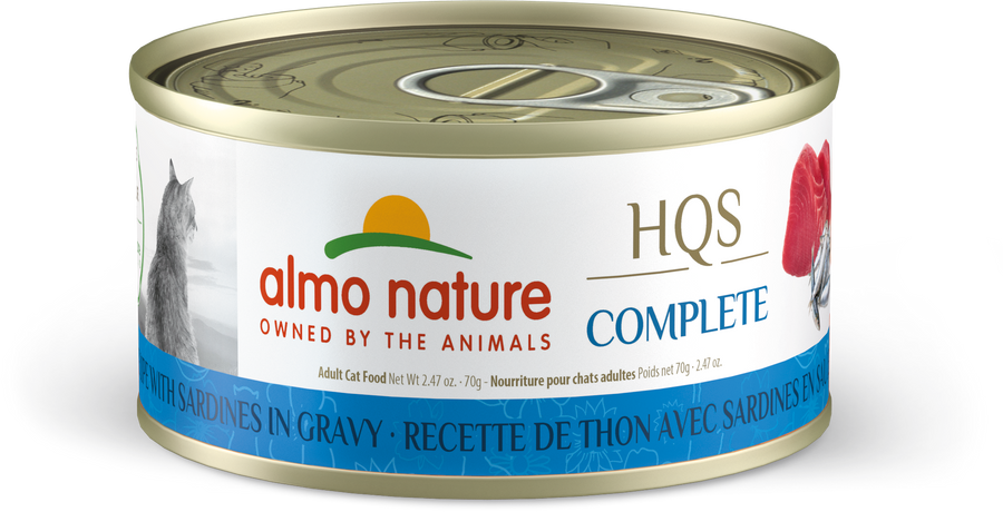 Almo Nature Complete Tuna & Sardine Canned Cat Food 70g, Front Can