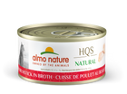Almo Nature HQS Chicken Drumstick in Broth 70g, Front Can