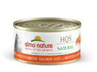 Almo Nature Natural Salmon & Carrots Canned Cat Food 70g, Front Can
