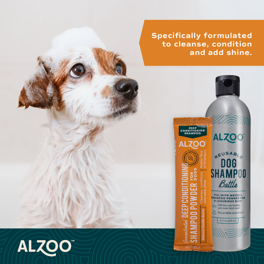 Alzoo Concentrated Shampoo Powder Refill Deep Conditioning Vanilla Scent Specially Formulated to cleanse, condition and add shine. 